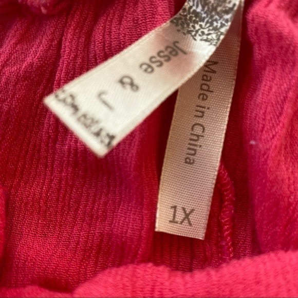 Lace coral blouse Size 1x - Picture 6 of 8